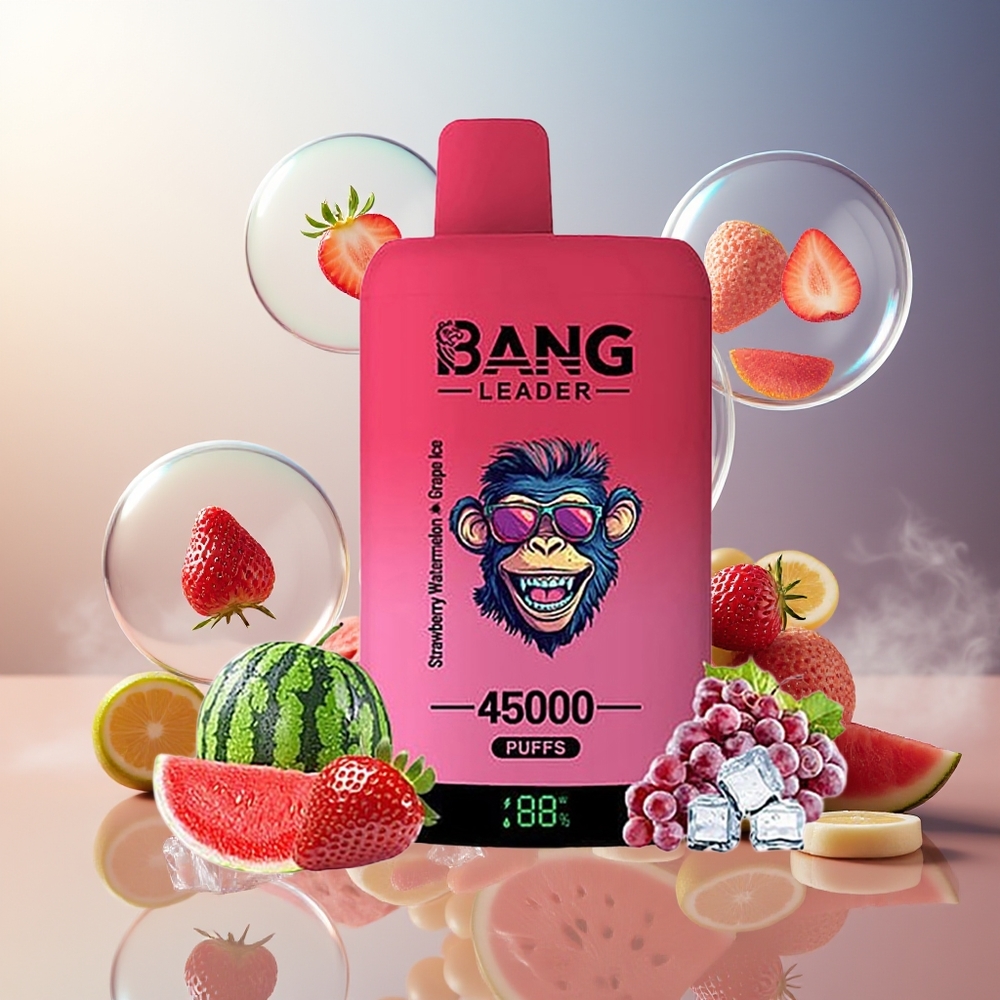 Bang Leader 45000 Puffs Smart Skjerm Norge Engros Jordbær Vannmelon Drue Is
