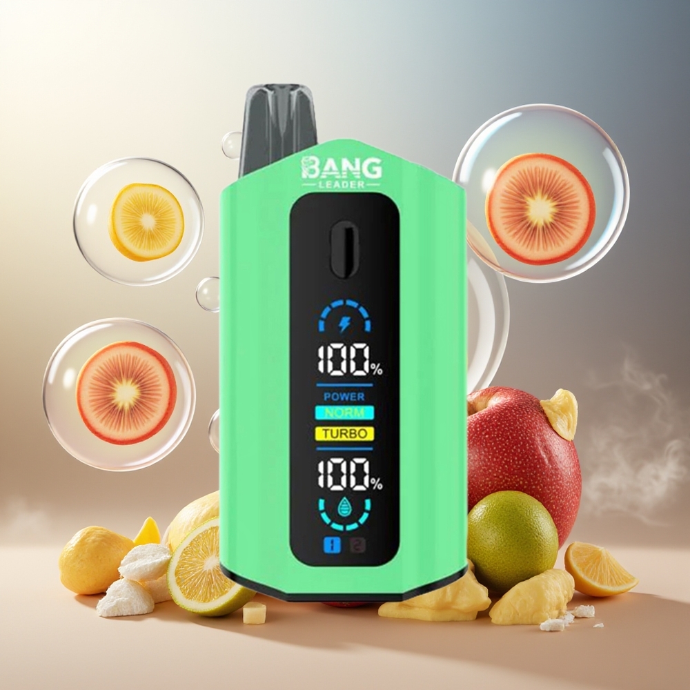 Bang Leader 50000 Puffs Norge Engros 13400mAh Eple Pære Kiwi Pasjonsfrukt Guava