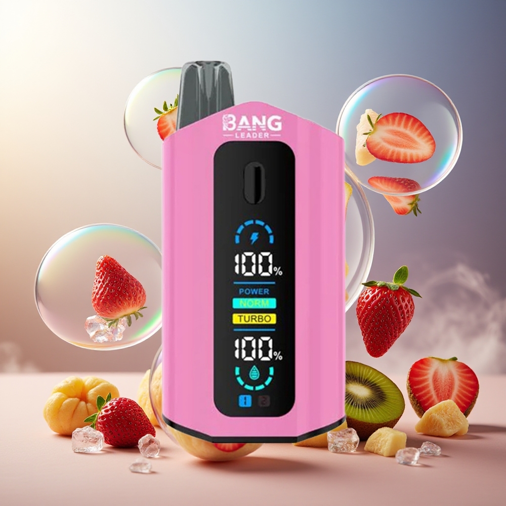 Bang Leader 50000 Puffs Norge Engros 13400mAh Jordbær Kiwi Jordbær Is Type-C