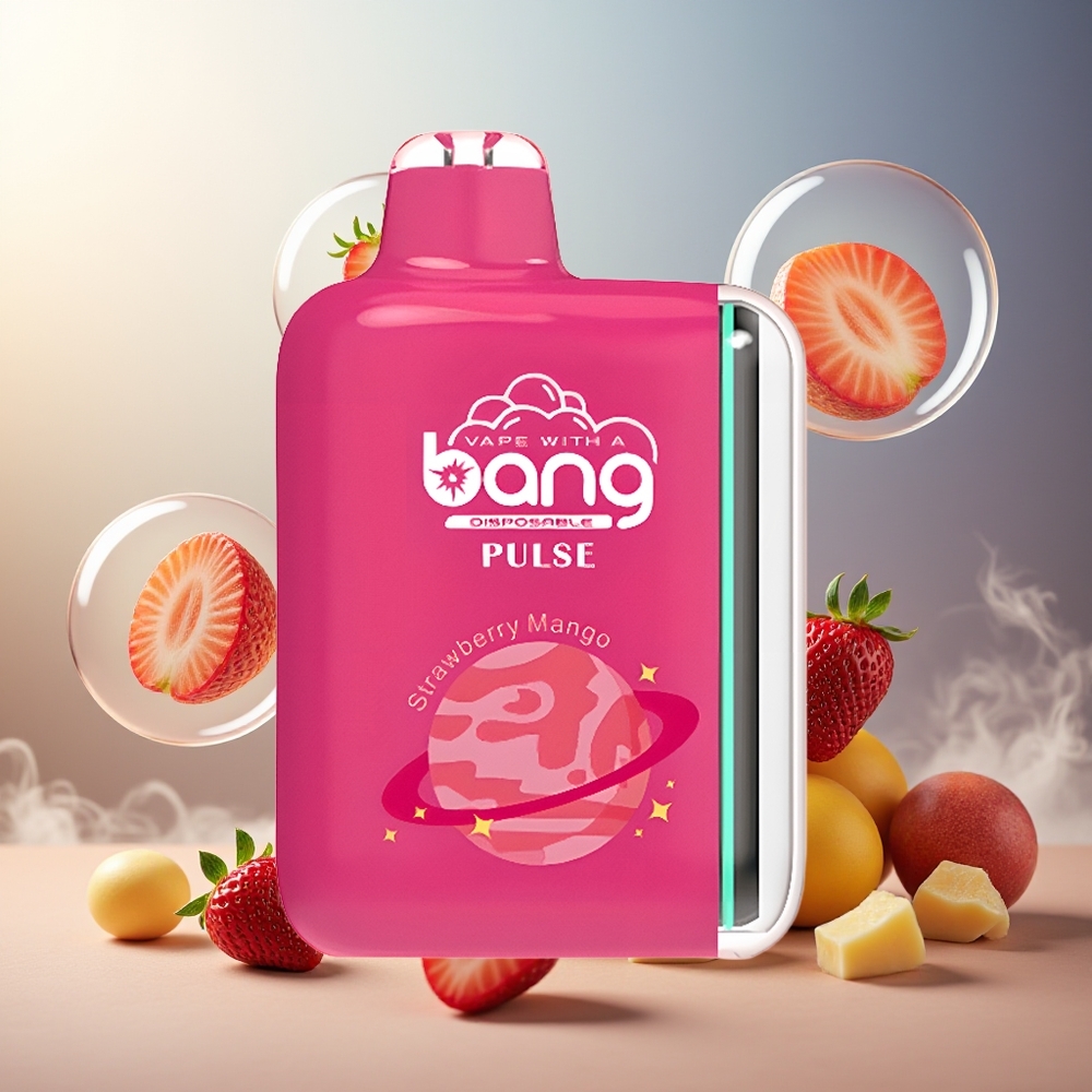 Bang Pulse 18000 Puffs Engangs Vape Jordbær Mango Norge Engros Type-C 650mAh 26ml 1.0 ohm