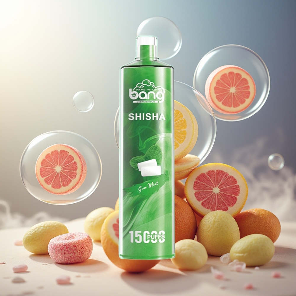 Bang Shisha 15000 Puffs Norge Engros Tynnmynt Type-C 23ml 600mAh