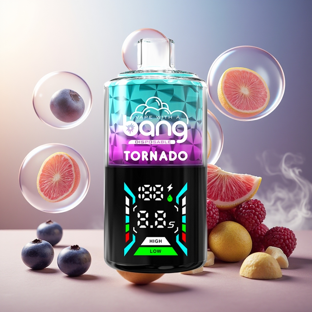 Bang Tornado 40000 Puffs Norge Engros Blåbær Drue 0% 2% 3% 5% Nikotin 850mAh 40ml