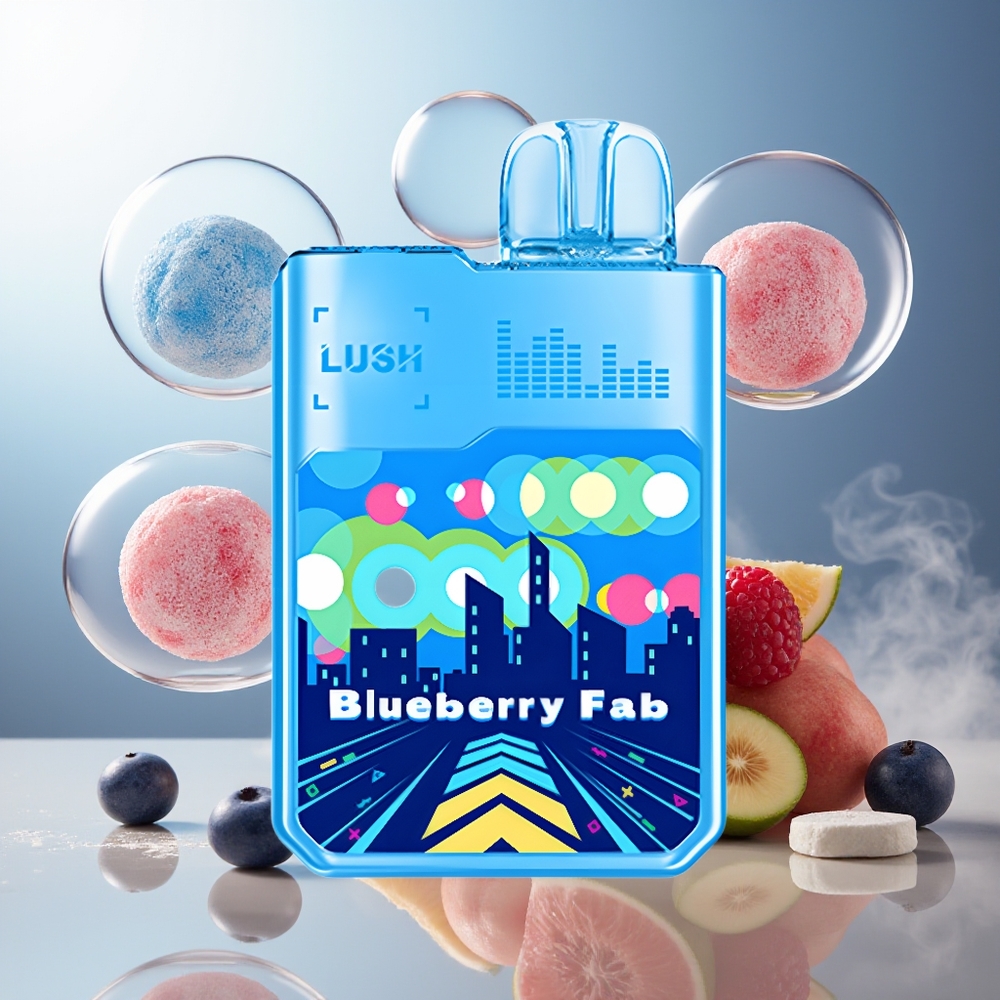 Digiflavor Geekbar LUSH 20000 Puffs Blå Bringebær Is 820mAh Dual-Mesh Norge Engros