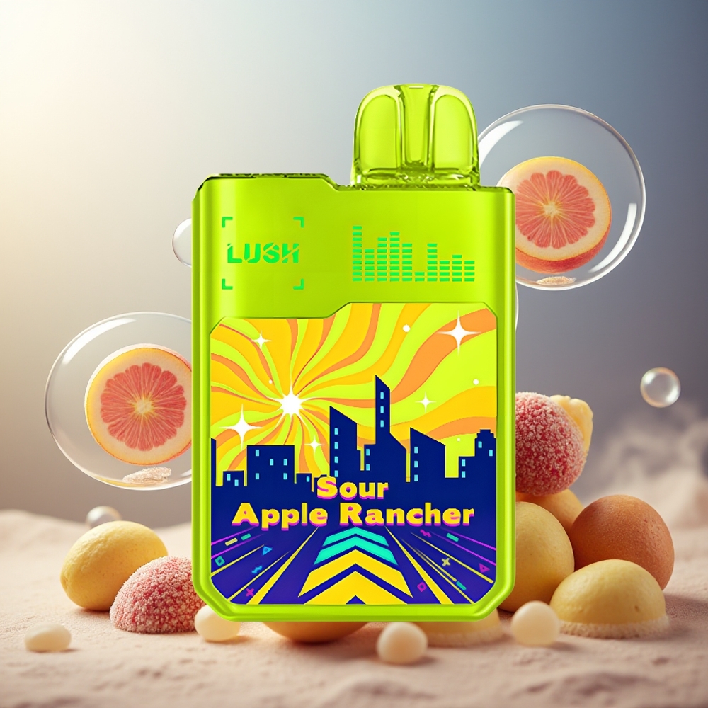 Digiflavor Geekbar LUSH 20000 Puffs Dual-Mesh 820Mah USB-C Norge Engros Sur Eple Rancher