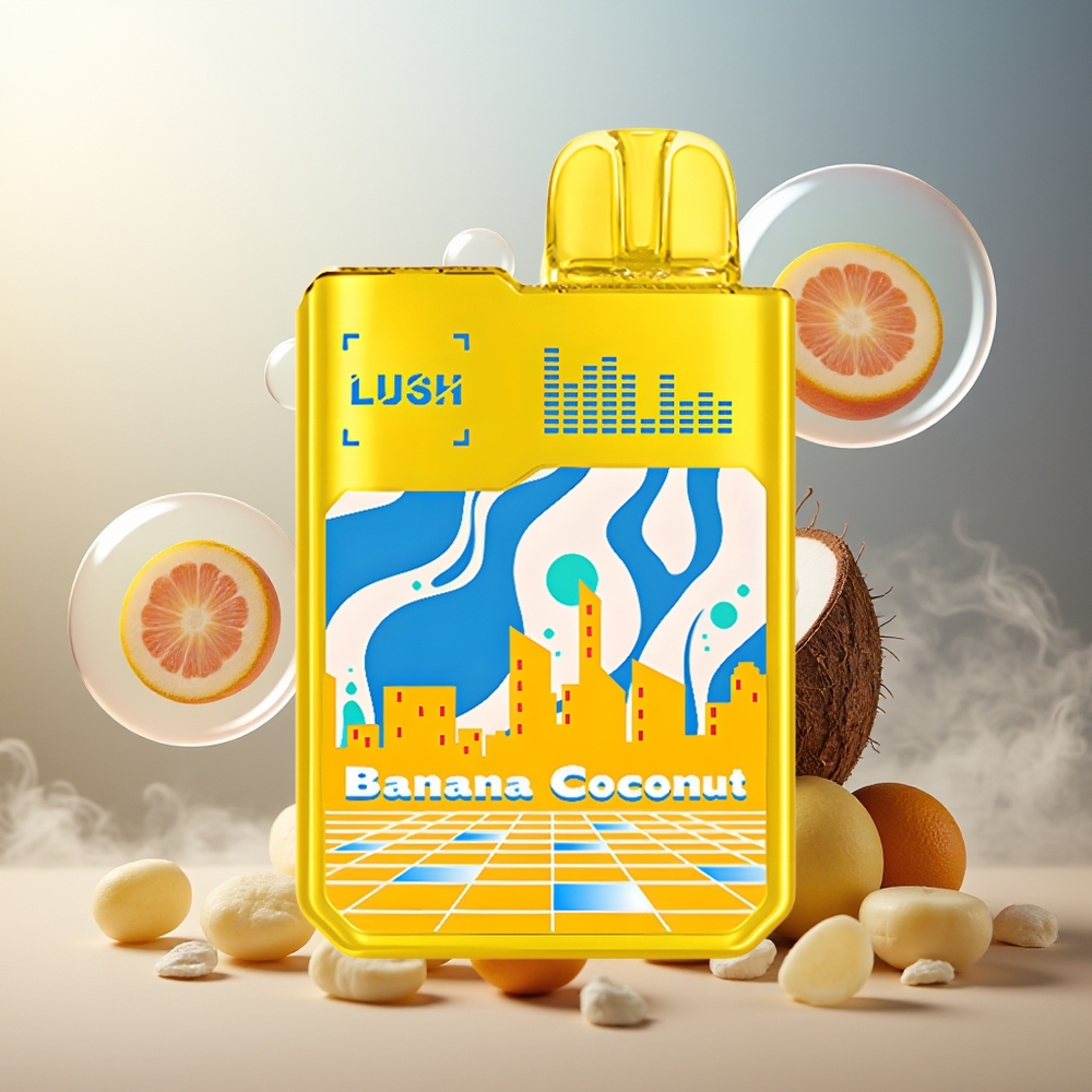 Digiflavor Geekbar LUSH 20000 Puffs Norge Engros Banan Kokosnøtt 820mAh USB-C LED