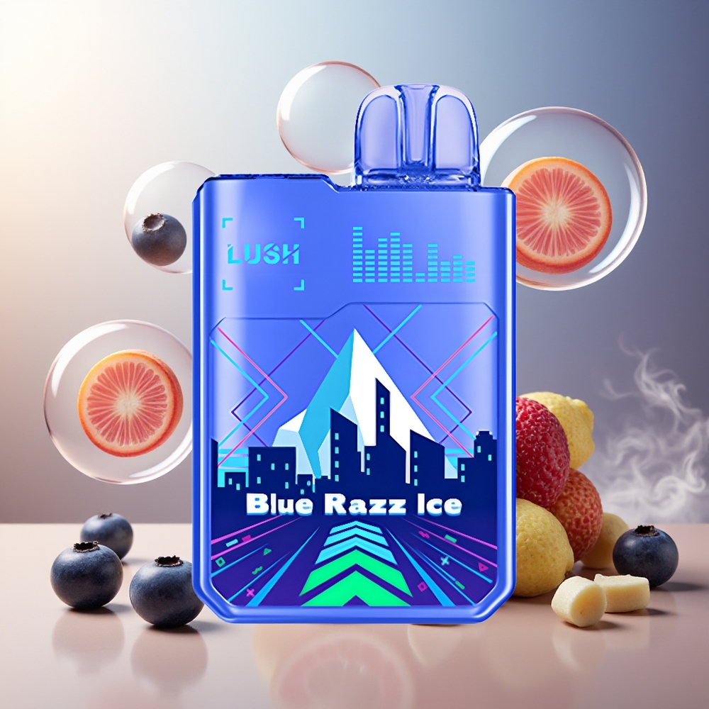 Digiflavor Geekbar LUSH 20000 Puffs Norge Engros Blåbær Dual-Mesh USB-C Skjerm