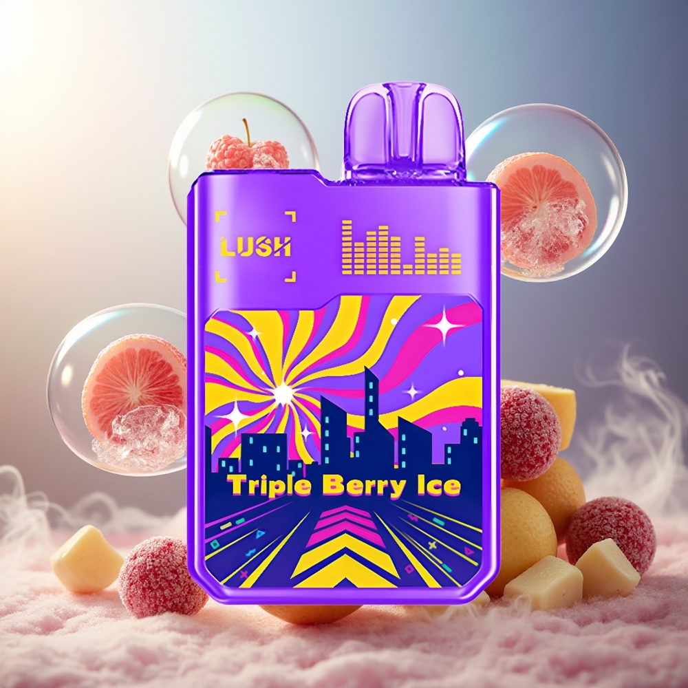 Digiflavor Geekbar LUSH 20000 Puffs Norge Engros Dual-Mesh USB-C Ladning Trippel Bær Is