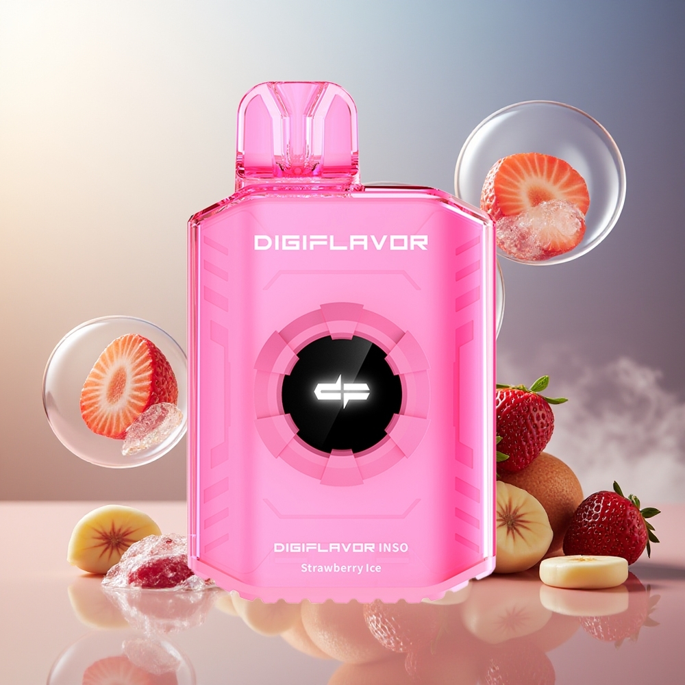 Digiflavor INSO 700 Puffs Dual-Mesh 2% Jordbæris Norge Engros