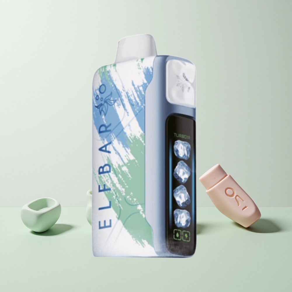 ELF BAR Ice King 40000 Puffs 20ml 5% Nikotin 850mAh Justerbart Kjøling Miami Mynte Norge Engros