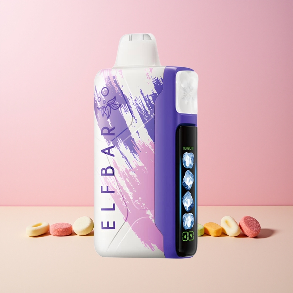 ELF BAR Ice King 40000 Puffs Justerbar Kjøling Norge Engros Sur Lush Gummy LCD Skjerm