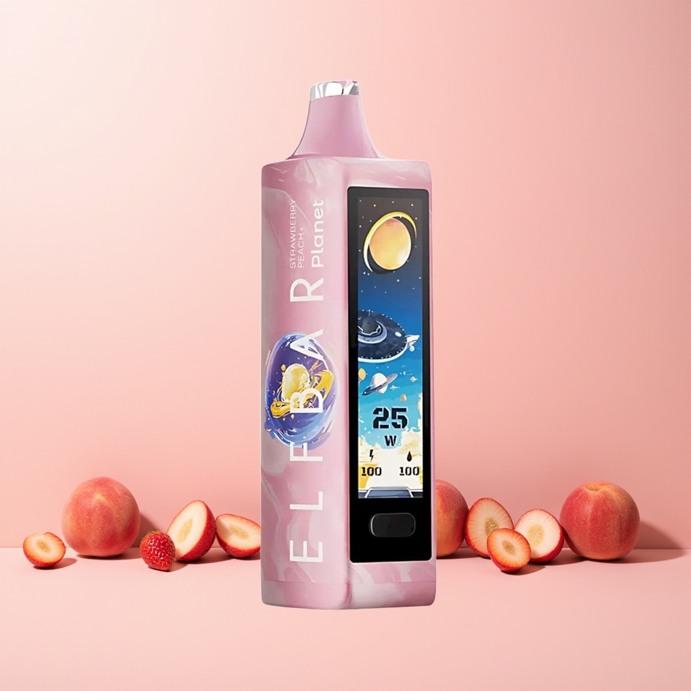 ELF BAR Planet 25000 Puffs Engangsdamper Norge Engros Jordbær Fersken 5% Nikotin 800mAh Mesh