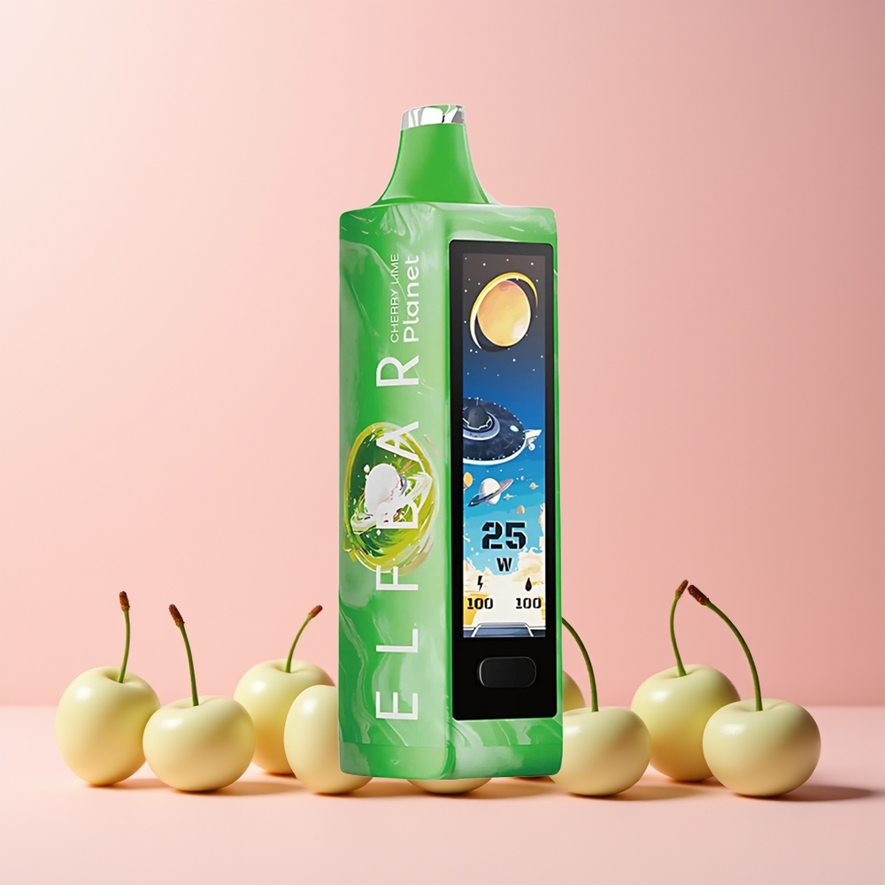ELF BAR Planet 25000 Puffs Engros Norge Oppladbar 800mAh 18ml Mesh Kirsebær Lime