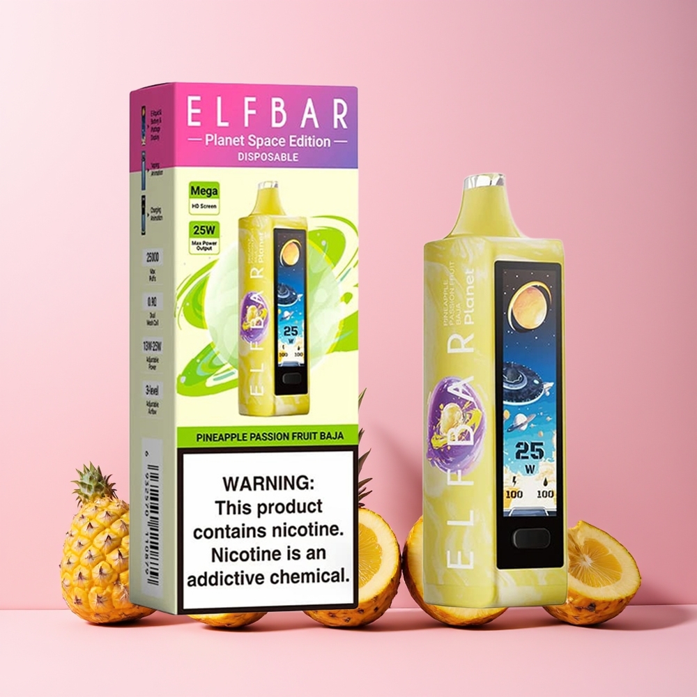 ELF BAR Planet 25000 Puffs Norge Engros Ananas Lidenskap Frukt Baja 5% 800mAh Mesh