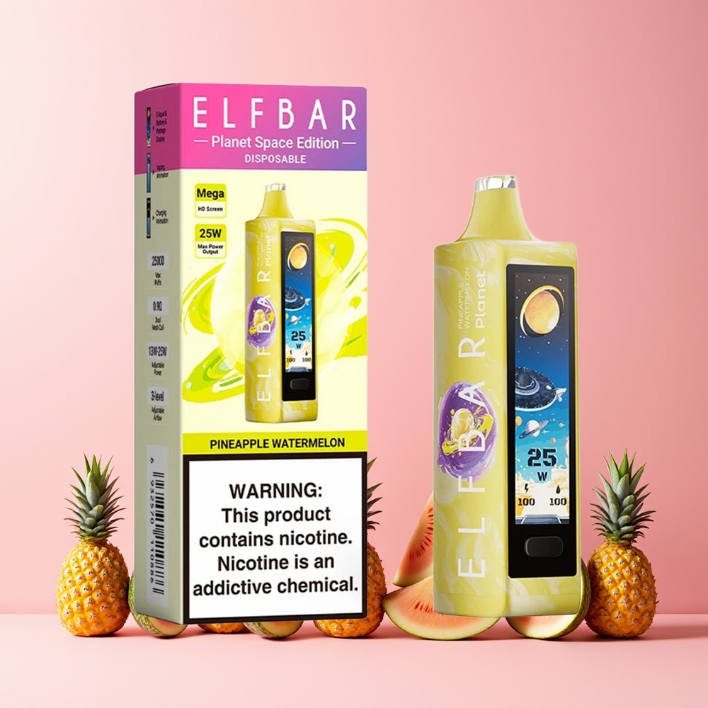 ELF BAR Planet 25000 Puffs Norge Engros Ananas Vannmelon 50mg 18ml Mesh 800mAh