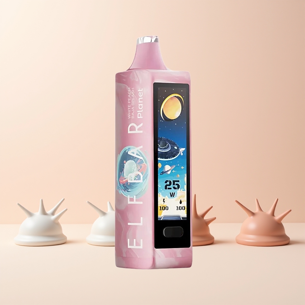 ELF BAR Planet 25000 Puffs Norge Engros Hvit Fersken Baja Splash Mesh 800mAh 18ml 50mg