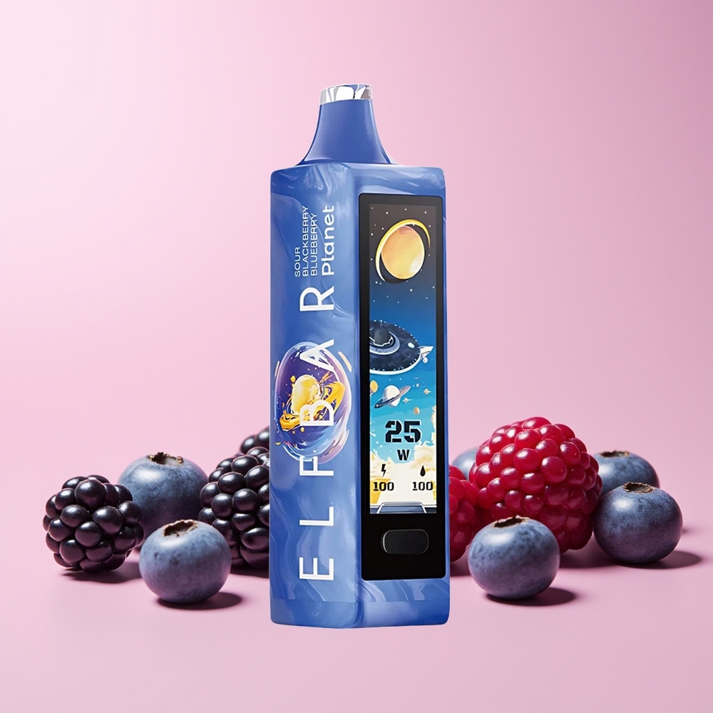 ELF BAR Planet 25000 Puffs Norge Engros Oppladbar 800mAh MESH Sure Blåbær og Bjørnebær