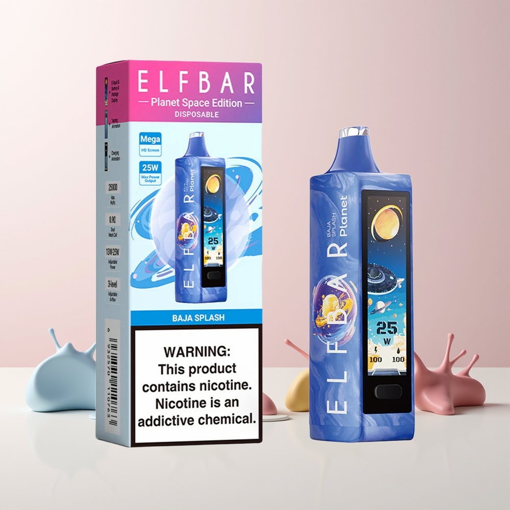 ELF BAR Planet 25000 Puffs Norge Engros Oppladbar Mesh Baja Splash