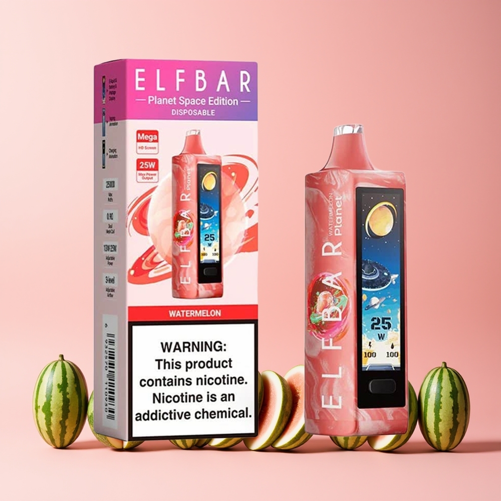 ELF BAR Planet 25000 Puffs Norge Engros Vannmelon Mesh Batteri 800mAh 18ml
