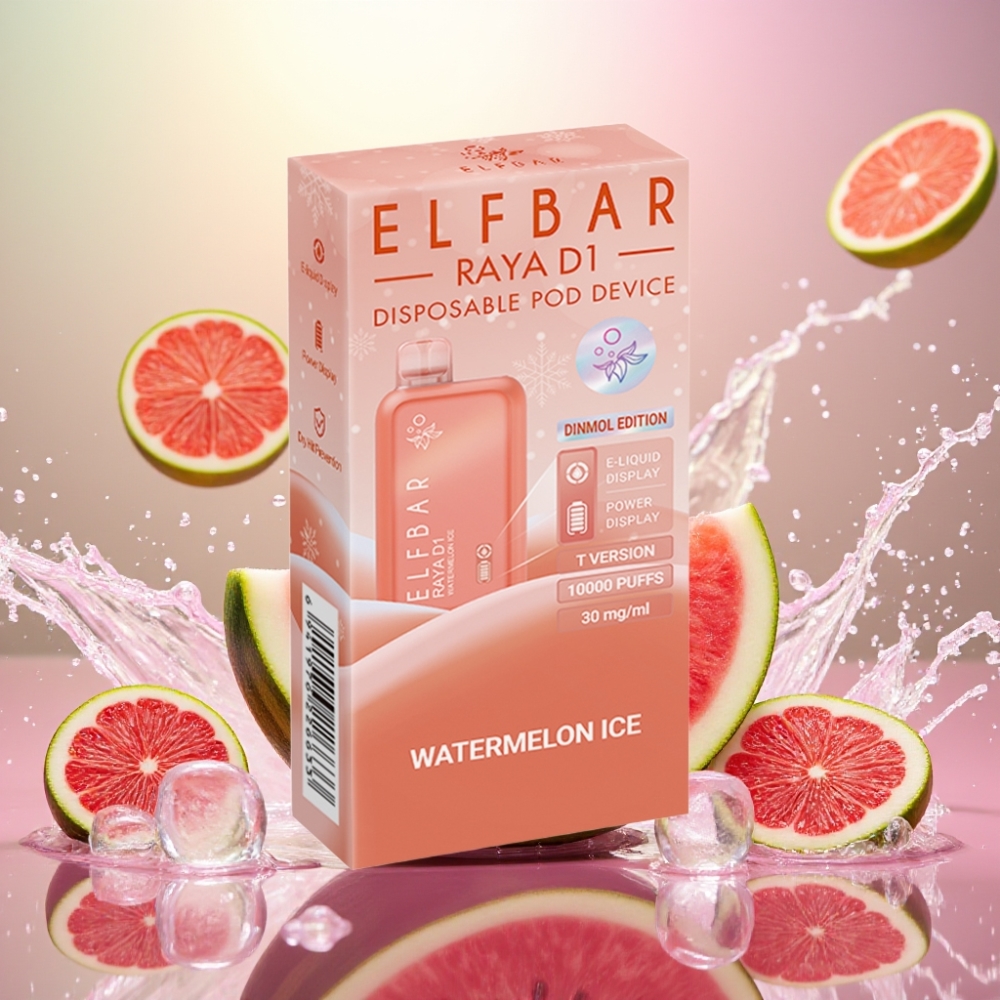 Elf Bar Raya D1 13000 Puffs Engros Norge 18ml 650mAh Vannmelon Is Type-C