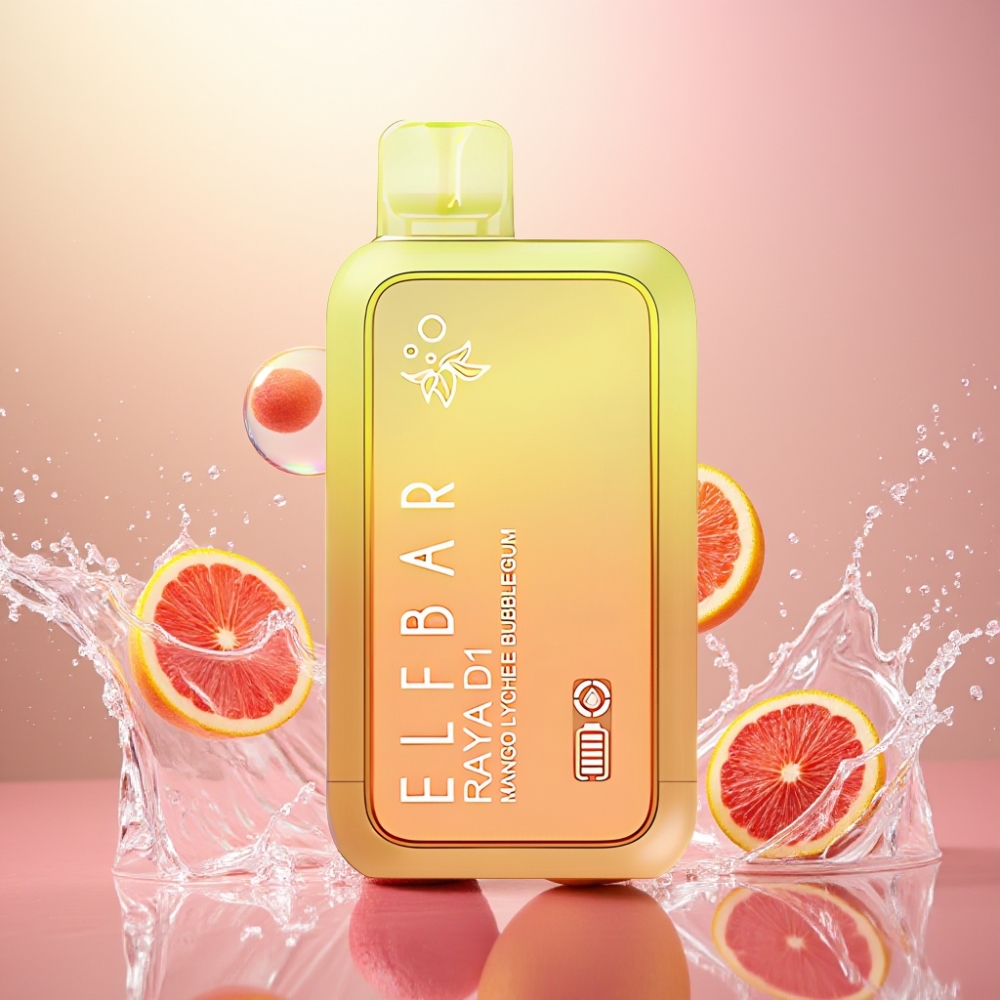 Elf Bar Raya D1 13000 Puffs Norge Engros 18ml 650mAh Mango Lychee Tyggegummi