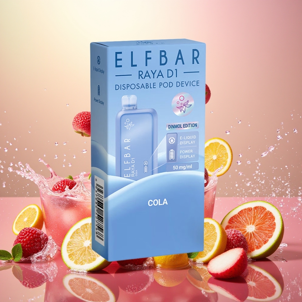 Elf Bar Raya D1 13000 Puffs Norge Engros 18ml 650mAh Type-C Kola