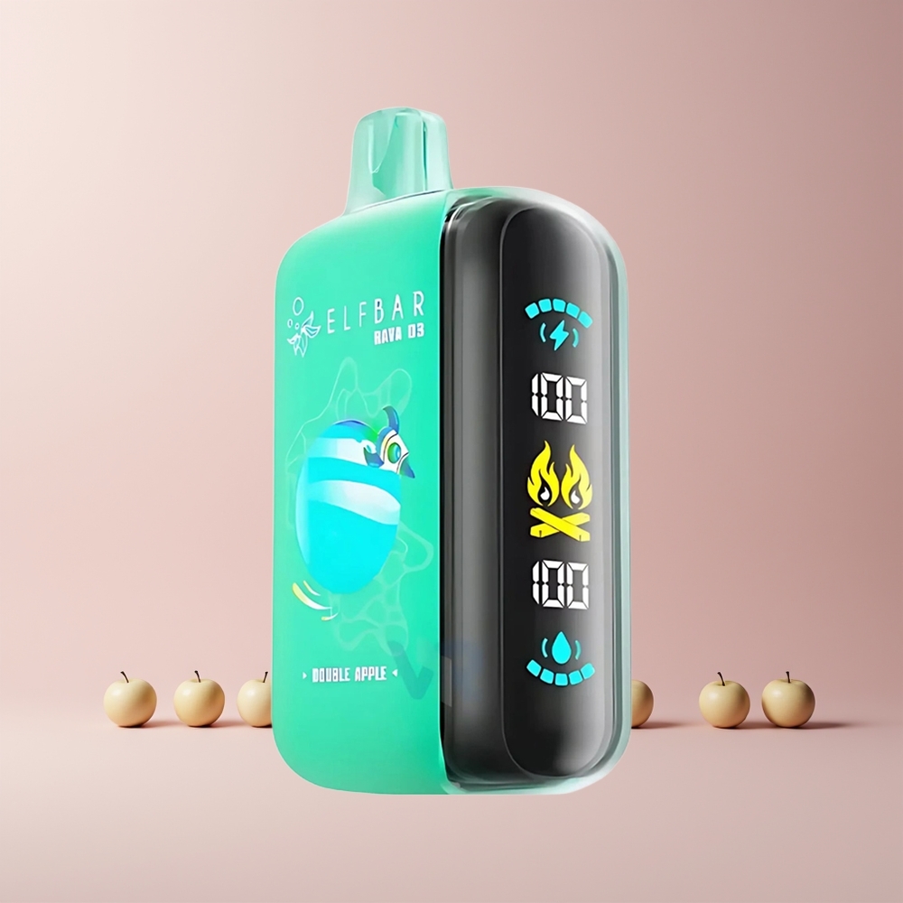 ELF BAR RAYA D3 25000 Puffs Engangsdamper Dobbel Eple Norge Engros 850mAh 23ml Type-C