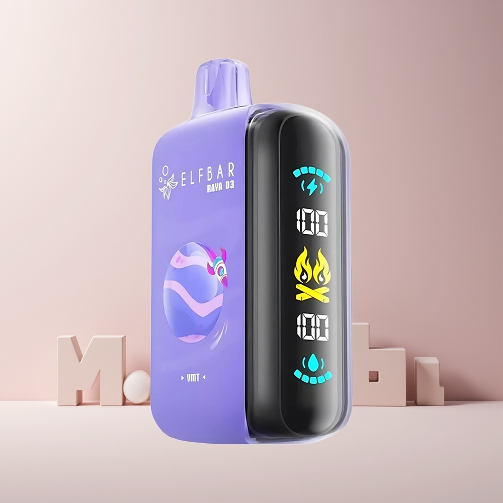 ELF BAR RAYA D3 25000 Puffs Norge Engros Oppladbar 850mAh 23ml 5% Type-C Skjerm