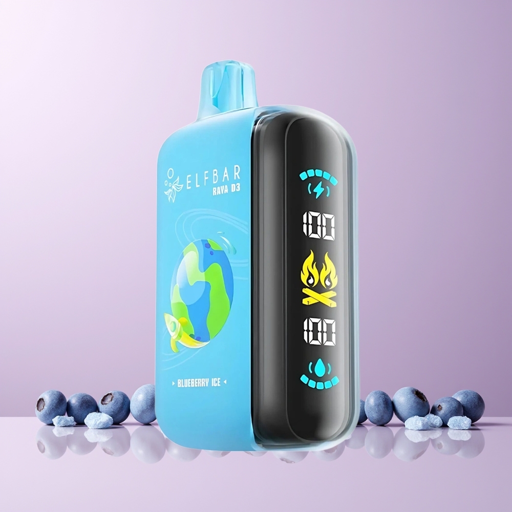 ELF BAR RAYA D3 25000 Puffs Norge Engros Oppladbar Type-C Blåbær Is