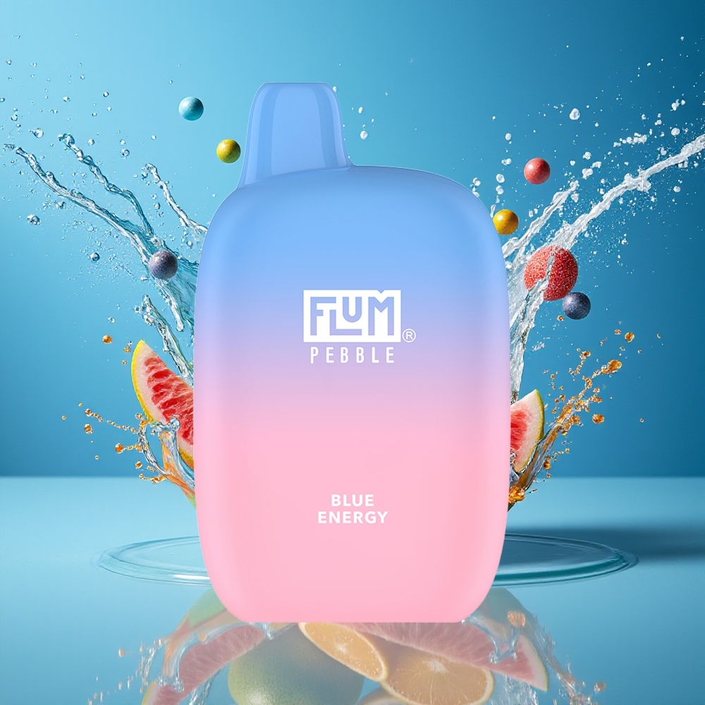 FLUM Pebble 6000 10ml 5% Mesh Coil Type-C Norge Engros Blå Energi