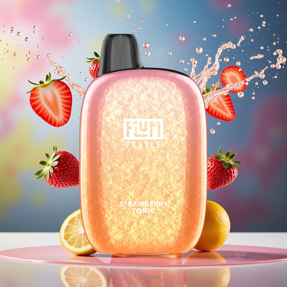 FLUM Pebble 6000 10ml 5% Mesh Coil Type-C Norge Engros Jordbærtone