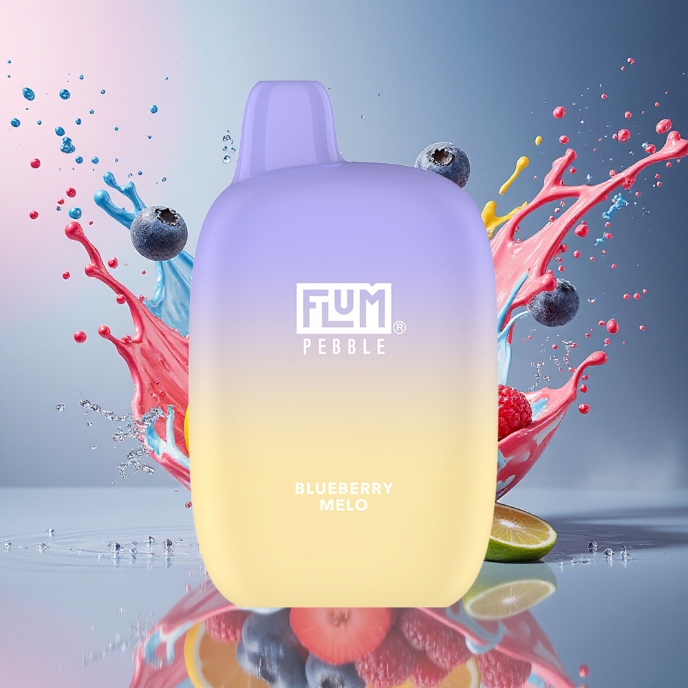 FLUM Pebble 6000 10ml 5% Nikotin 500mAh Type-C Norge Engros Blåbær Melon