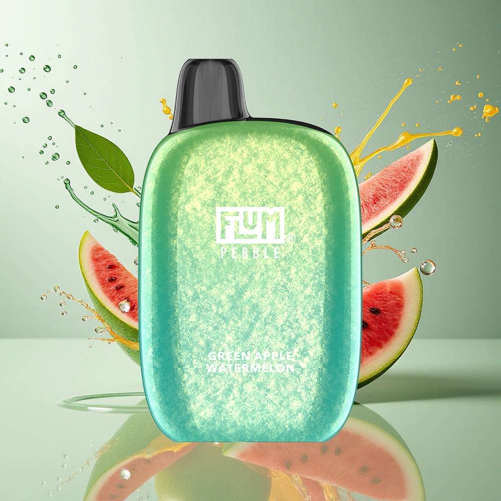 FLUM Pebble 6000 10ml 5% Nikotin Type-C Norge Engros Grønneple Vannmelon