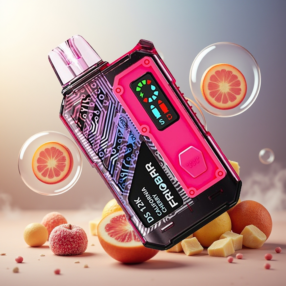 FRIOBAR DS 12K Engangs Vape California Kirsebær Norge Engros 10mL 50mg 12000 Puffs USB-C