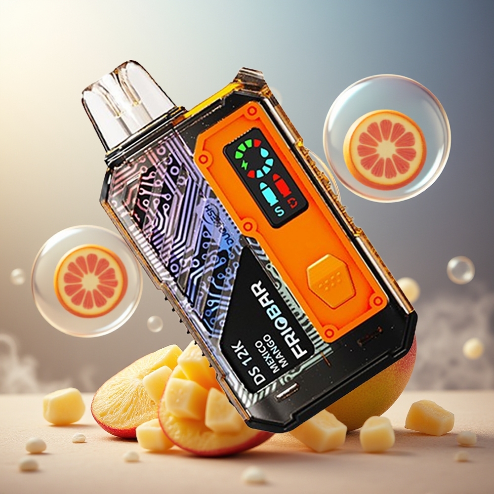 FRIOBAR DS 12K Engangs Vape Norge Engros Mexico Mango 12000 Puff Dual Mesh Coil USB-C