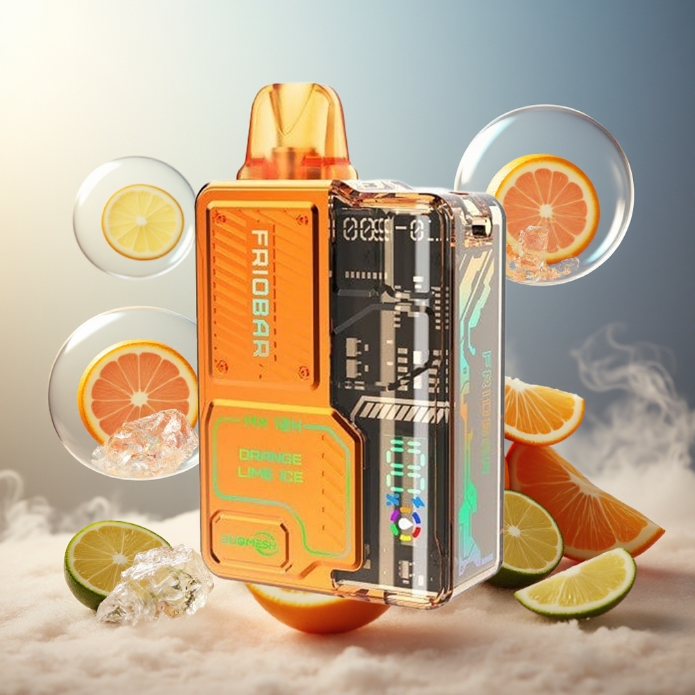 FRIOBAR MX 10K Engangs Vape Appelsin Lime Is Norge Engros 10mL 50mg 650mAh