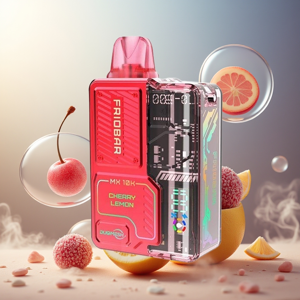 FRIOBAR MX 10K Engangs Vape Kirsebær Sitron Norge Engros 10mL 10000 Pust 50mg/mL 650mAh