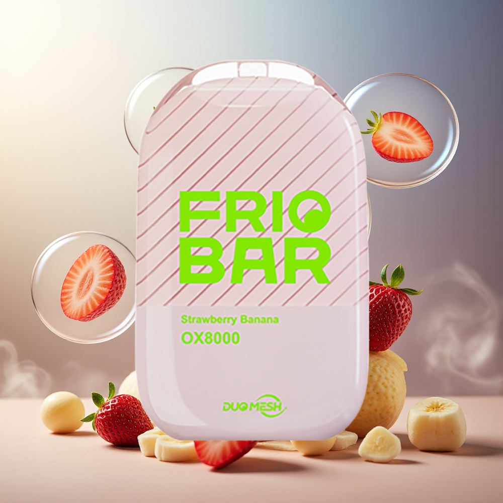 FRIOBAR OX8000 8000 Sug Engros Norge 16mL 50mg/mL Jordbær Banan