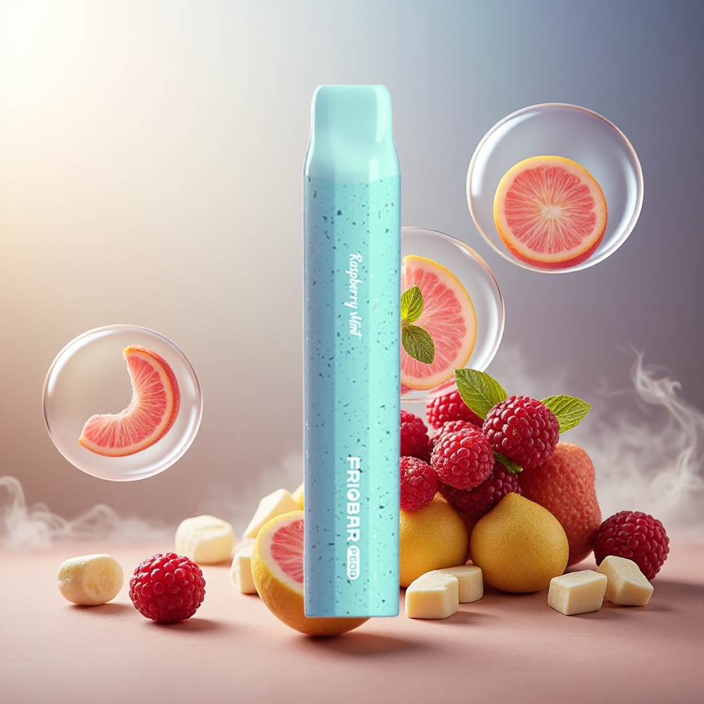 FRIOBAR P600 Engangsvape Bringebær Mynte Norge Engros 600 puff 2mL 20mg/mL