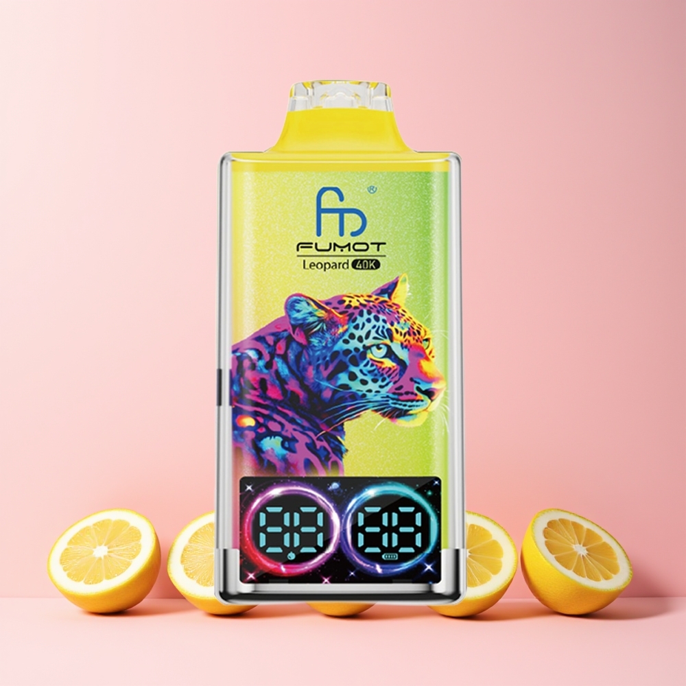 Fumot Leopard 40K Norge Engros 5% Nicotine Type-C Digital Display Rosa Sitronade