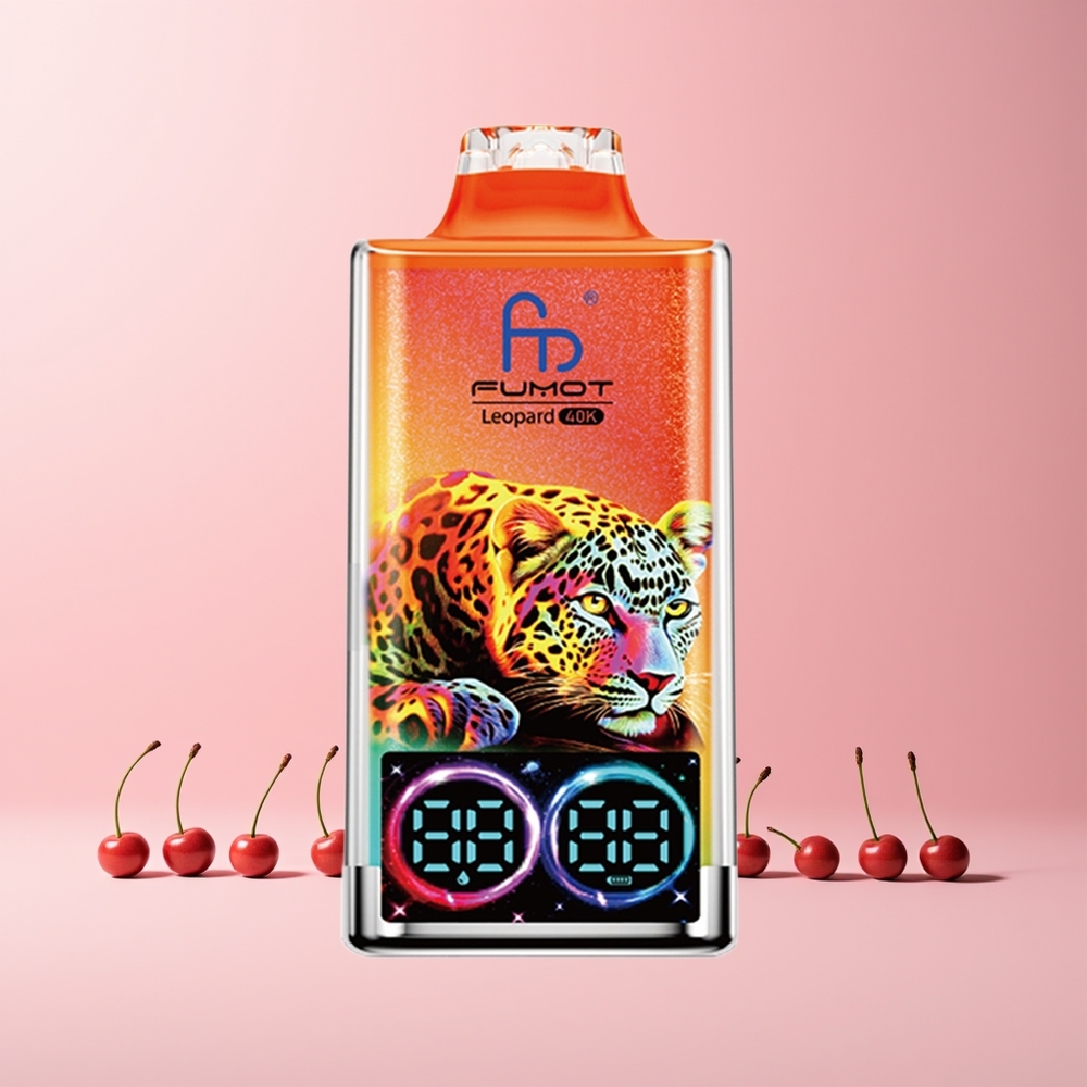 Fumot Leopard 40K Puffs Norge Engros Type-C 700mAh Kirsebær Is