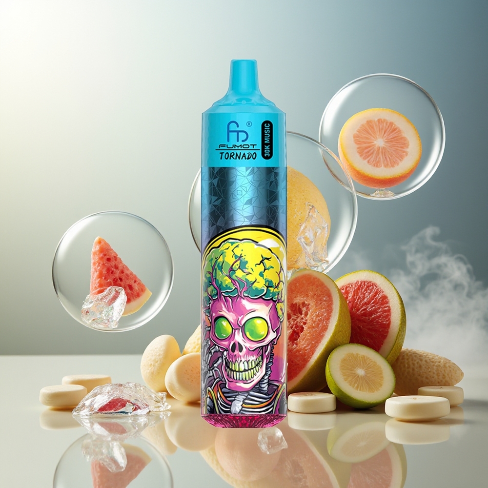 Fumot Randm Tornado 30000 Puffs 30mL 5% 1.0Ohm 600mAh LED Mint Is Norge Engros
