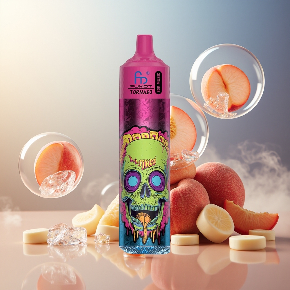Fumot Randm Tornado 30000 Puffs 30mL 600mAh Norge Engros Fersken Is