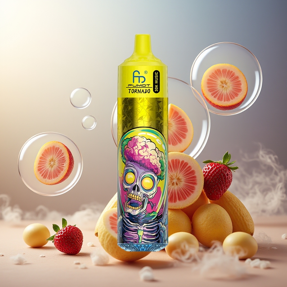 Fumot Randm Tornado 30000 Puffs Norge Engros 30mL 5% 1.0Ohm Banan Jordbær