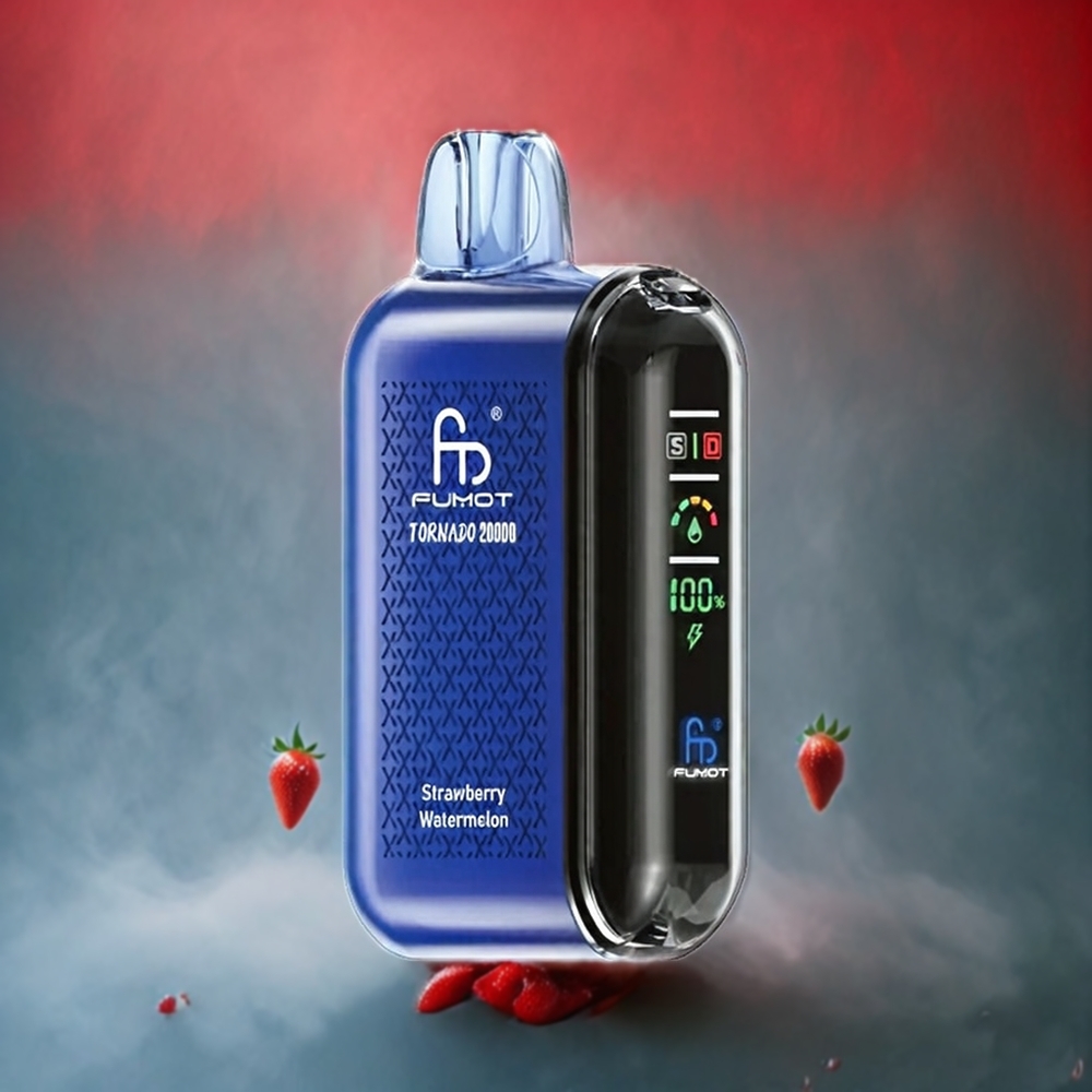 Fumot Tornado 20000 Puffs Dual Mesh Coil Jordbær Vannmelon Norge Engros