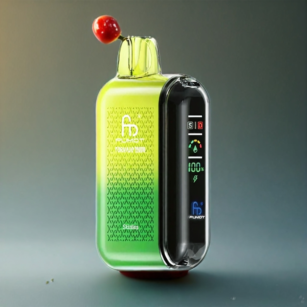 Fumot Tornado 20000 Puffs Dual Mesh Coil Smart Display Norge Engros Regnbue