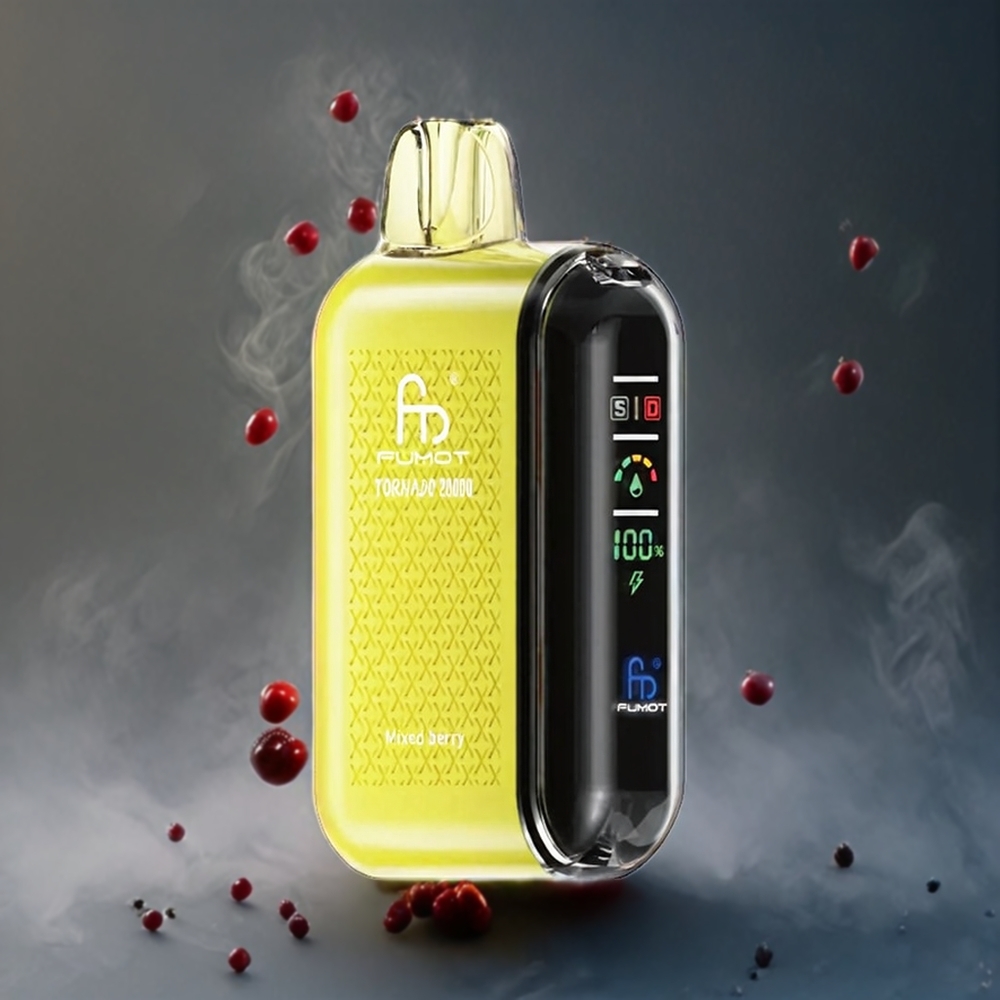 Fumot Tornado 20000 Puffs Dual Mesh Smart Display Norge Engros Blandede Bær