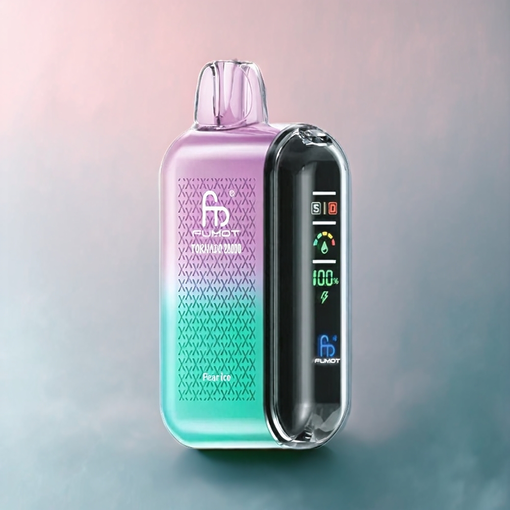 Fumot Tornado 20000 Puffs Norge Engros Dual Mesh Coil Smart Display Pære Is