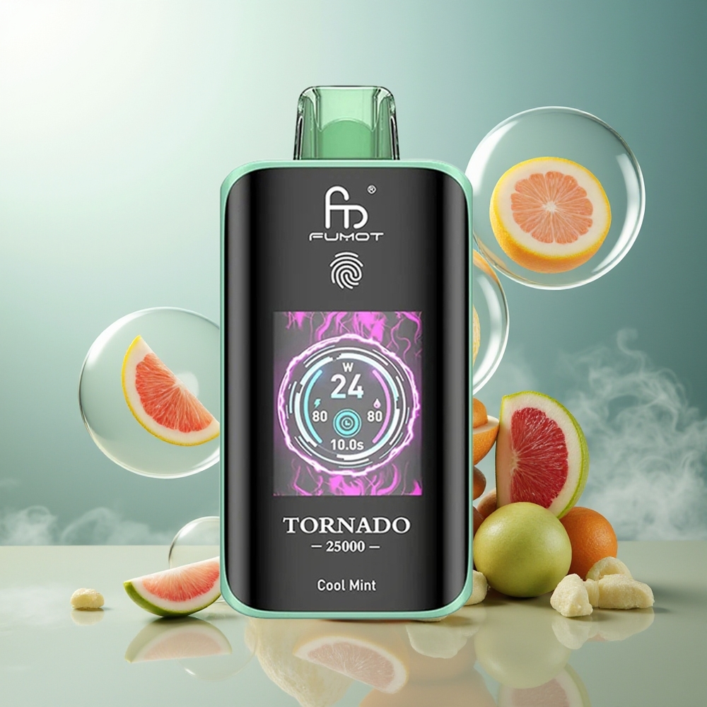 Fumot Tornado 25000 Puffs Norge Engros 700mAh 20ml Kjølig Mynte Type-C