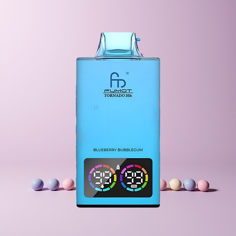 Fumot Tornado 35000 Dual Mesh 15ml Blåbær Tyggegummi Norge Engros