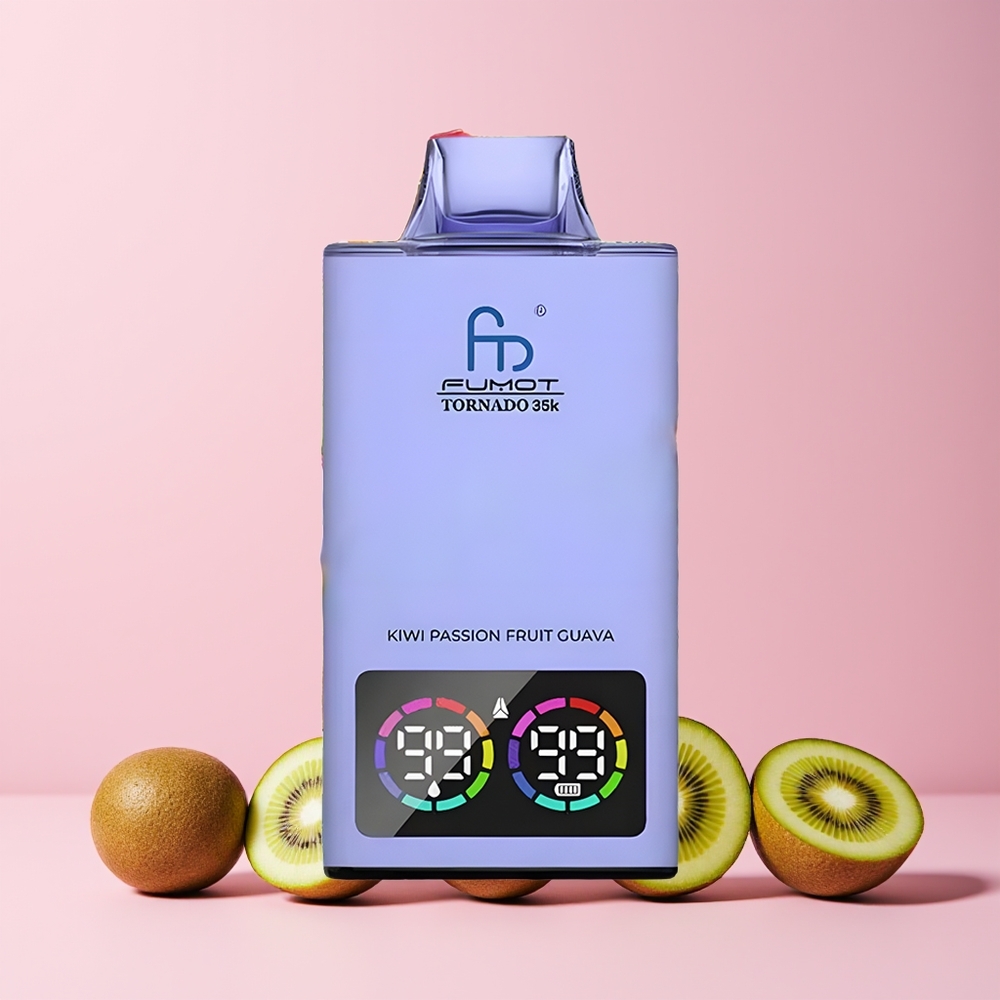 Fumot Tornado 35000 Dual Mesh 15ml Kiwi Pasjonsfrukt Guava Norge Engros
